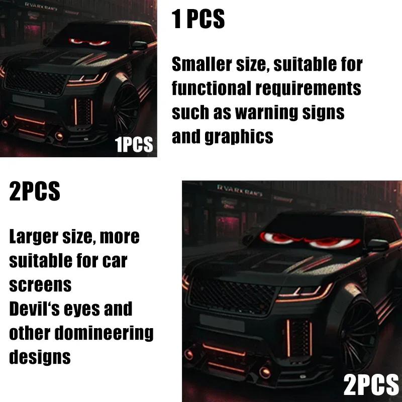 1-2 PCS Devil‘s Eye LED Car Windshield Screen Animation Screen Light USB Plug-in DIY App Control Flexible Scrolling Text Display
