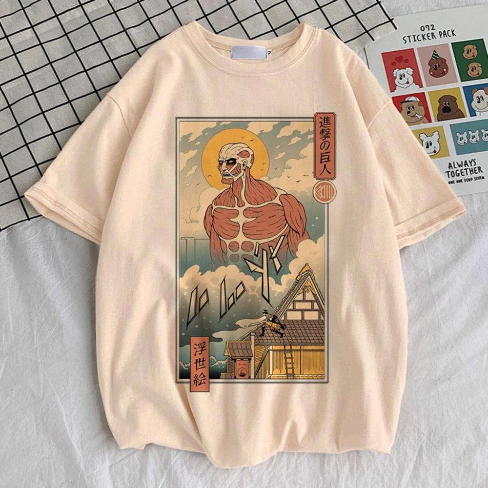 Attack on Titan tshirt girl Vintage Pop Culture Comfortable Digital top tees streetwear 2000s anime women Retro Pop Culture