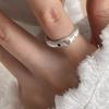 2023 Irregular Pink Heart Zircon Open Ring for Women - Sweet, Cool, Niche Design