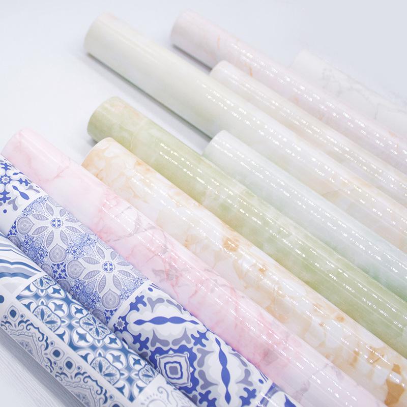 Wasserdichte PVC Marmor Küchenfolie - Ölfest Selbstklebende Schutzabdeckung für Fliesen, Kochfelder, Tische und Schränke