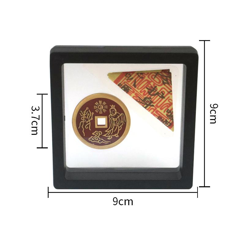 Antique Brass Coin Picture Frame With Chinese Lucky Money Design Prosperity Decoration Collectible Artifact For Home Office
