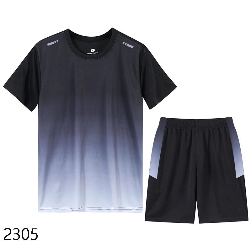 

Спортивний костюм Чоловічий літній з короткими рукавами Одяг для бігу, що швидко сохне, Одяг для бігу Баскетбол Футбол Літні тренування Одяг для фітнесу Ранок 5XL чорний білий колір