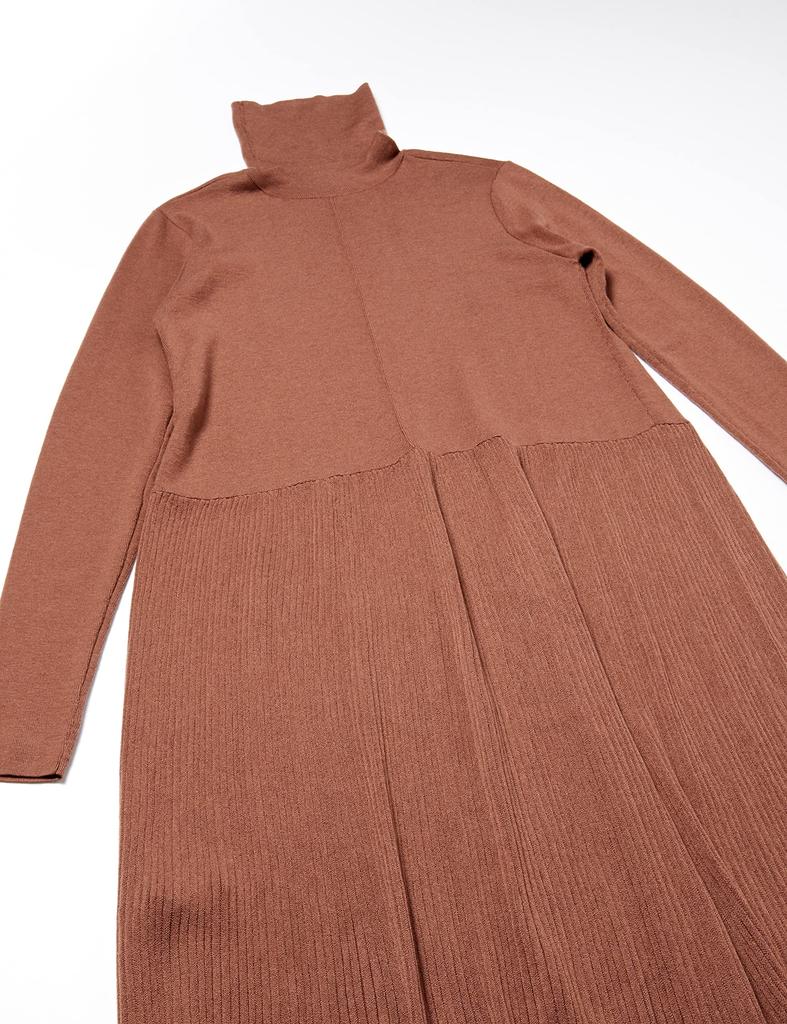 Mila Owen Turtleneck Knit Size 0 to Japanese size Low-Waist Dress, 09WNO195098, Women's, LBRW, (equivalent 7)