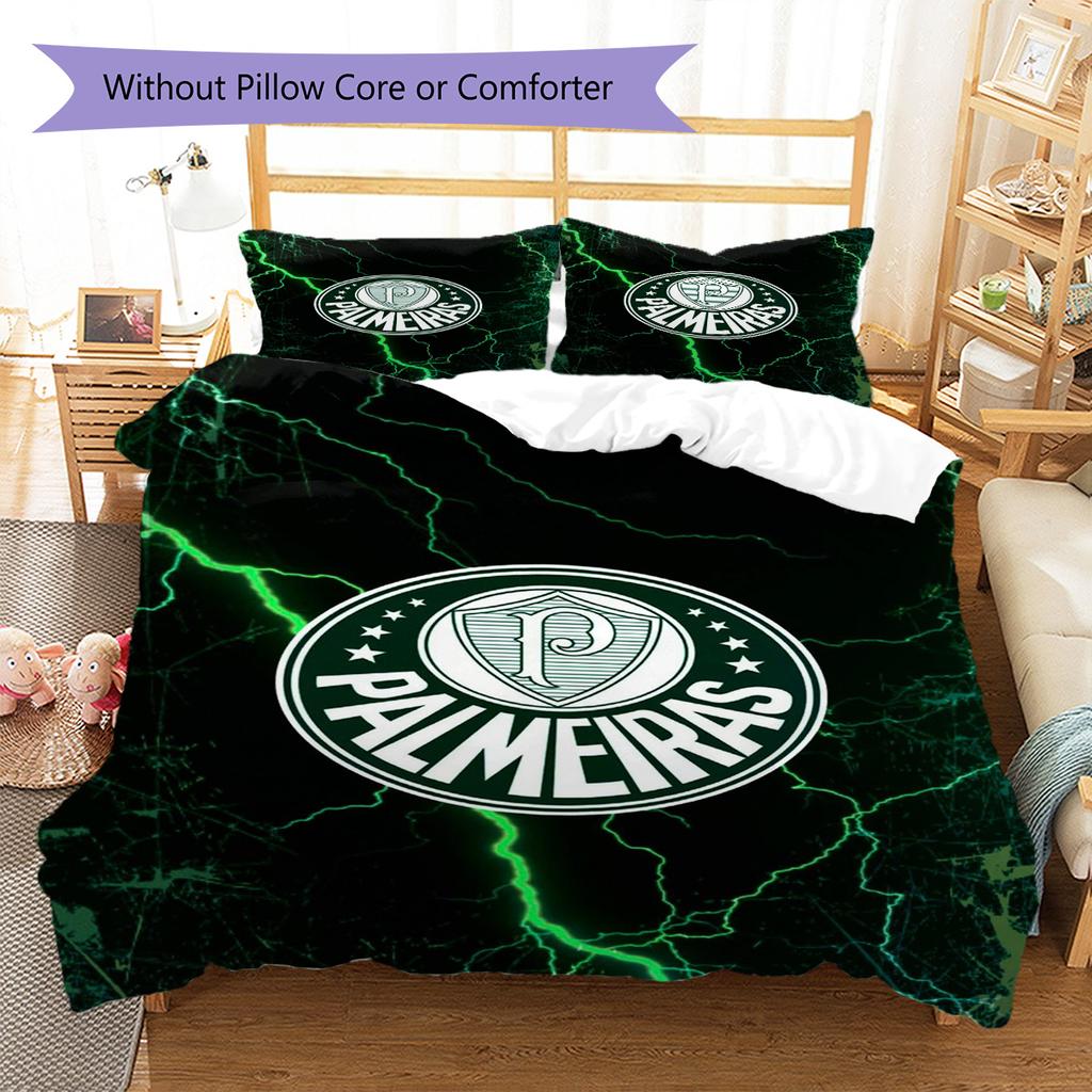Palmeiras Pattern Bedding Set Quilt Cover Pillowcase Home Decor Gift (1 * duvet cover + 2 * pillowcase, without core)