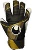 Uhlsport Practice Soccer GK Keeper Gloves Powerline Elite Starter Soft 1011312 02 3 Black X Gold X White