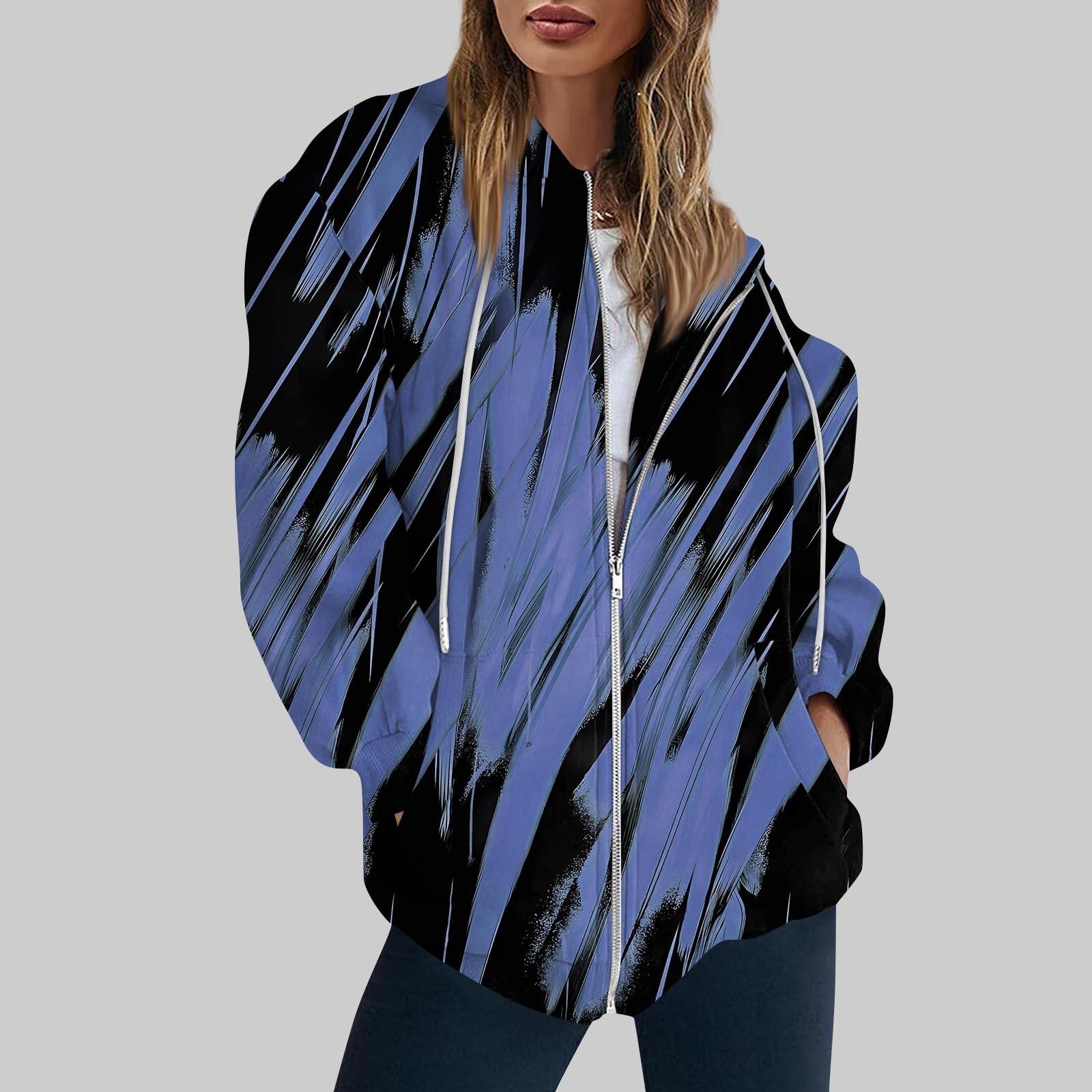 Женская модная повседневная толстовка с принтом и длинным рукавом с карманом — фото 9