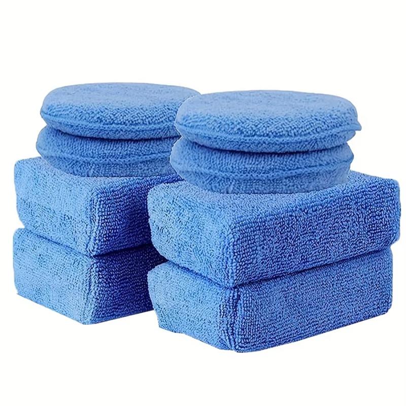 8pcs Microfiber Wax Towel Ultra-Soft Polishing Waxing Pocket Cars Wax Foam Sponge Remove Wax Auto Care Polish Foam Sponge