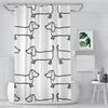 Dachshund Black White Bathroom Shower Curtains Dog Waterproof Partition Curtain Designed Home Decor Accessories