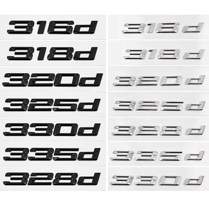 ABS 3D Car Rear Trunk Letters Logo Badge Emblem Sticker For BMW 3 Series 318d 320d 325d 328d 330d 335d E46 E90 E91 F30 F31 F34 WS4