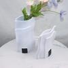 Contemporary Black & White Geometric Resin Vase for Home or Office Decor