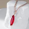 Oval Grey Crystal Pendant Necklace For Women  Rose Gold Color With Natural Zircon High Quality Daily Fine Jewelry