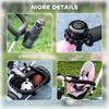 Metal Frame 6 in 1 Baby Push Tricycle with Parent Handle for 1-5 Years Old, Pink