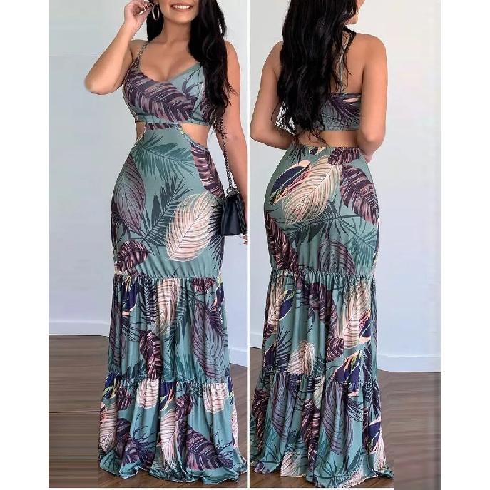 2026 Spring Casual Women's V-neck Pencil Dress Strap Long Dress
