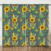 Flower Series Sunflower Digital Printing Curtain Blackout And Punching