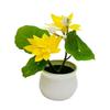 Lotus Plastic Potted Green Plant Potted Plant For Home Living Decor Room