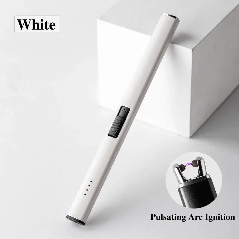 Personalized Arc Pulse Lighter 360 ° Windproof Cigarette Lighter USB Charging Candle Gas Stove Ignition Smoking Accessories