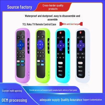 Roku TV Remote Control Luminous Anti-Slip Cover - Dirt-Resistant & Anti-Fall Sleeve