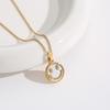 Elegant 18K Plated Titanium Steel Cross Necklace for Women - Light Luxury Clavicle Chain That Resists Fading