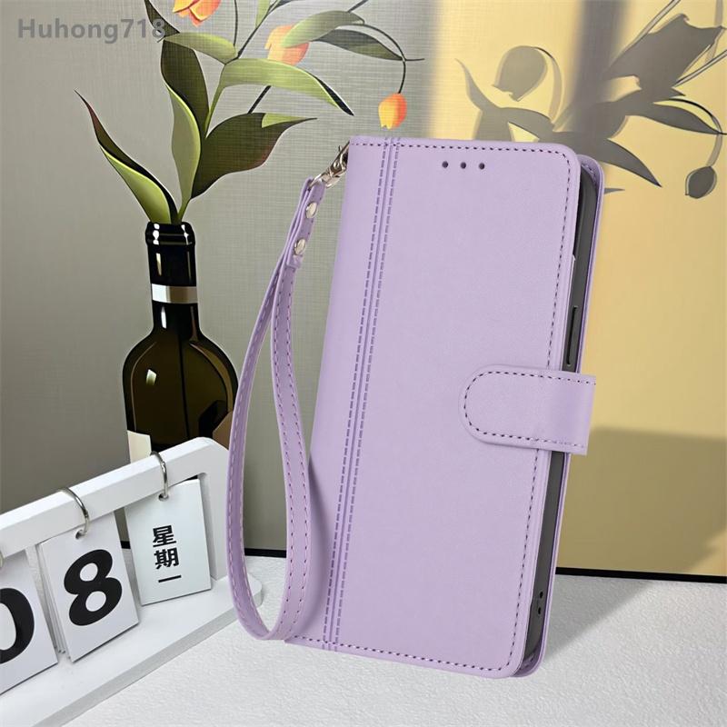 For Boost MobIle Celero 3 SC Summit 5 SN339D XD6U653DS 2024 5G Flip Wallet Case Leather Cover With Card Slots Hand Strap Wireless Charging