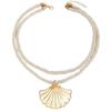 Seaside Shell Necklace Jewelry, Oil Drop Pendant, Niche Design Sense, Multi-layer Woven Rope Necklace Jewelry