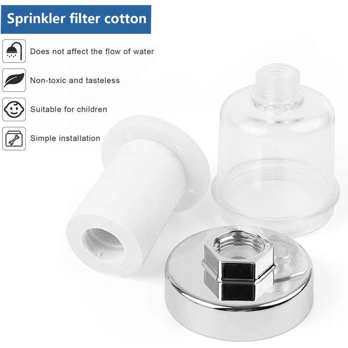 Filtre de douche anti-calcaire AIMOONSA + 6 cartouches — réduit chlore, métaux lourds et impuretés