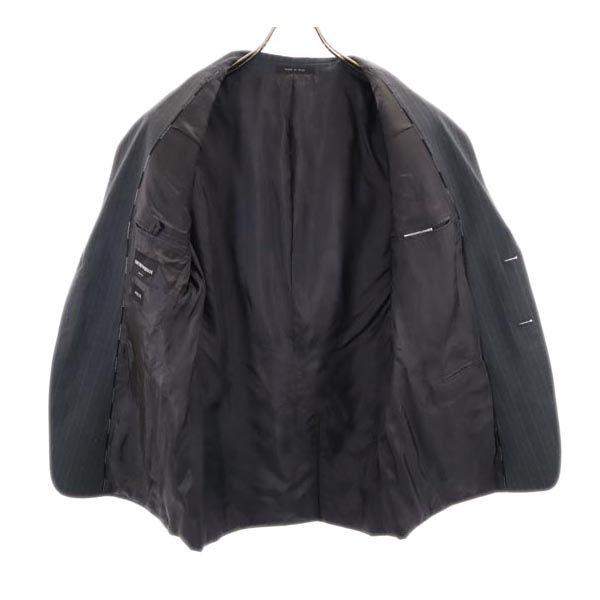 Emporio Armani Vlněné sako s proužkem Made in Italy Šedé Pánské Použité