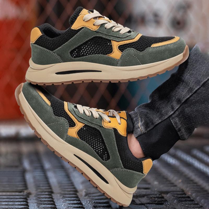 Men Non-Slip Safety Shoes Men Work Steel Toe Caps Male Indestructible Protective Shoes Breathable Security Footwear