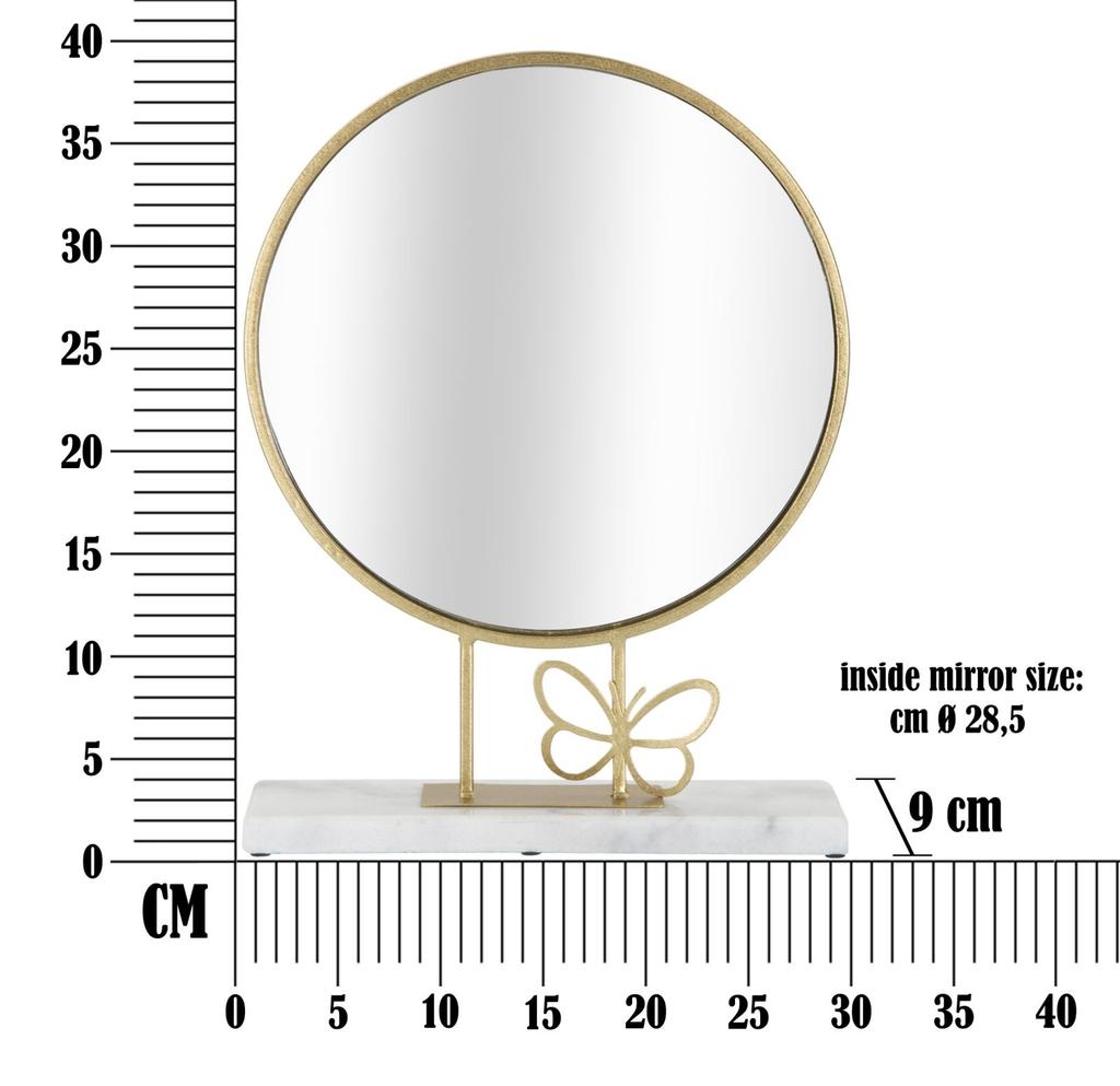 Table Mirror Butterfly 30X9X39.5 Cm