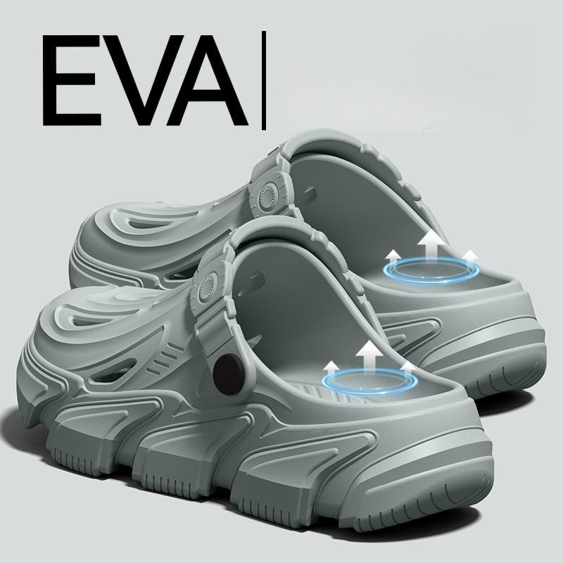 Herren Neue Frühjahrs- und Sommer-Stil Mecha-Stil Eva Bequem Lässig Weich Dicke Sohle Einfach Innen Haus Außen Urlaub Vielseitig Clogs