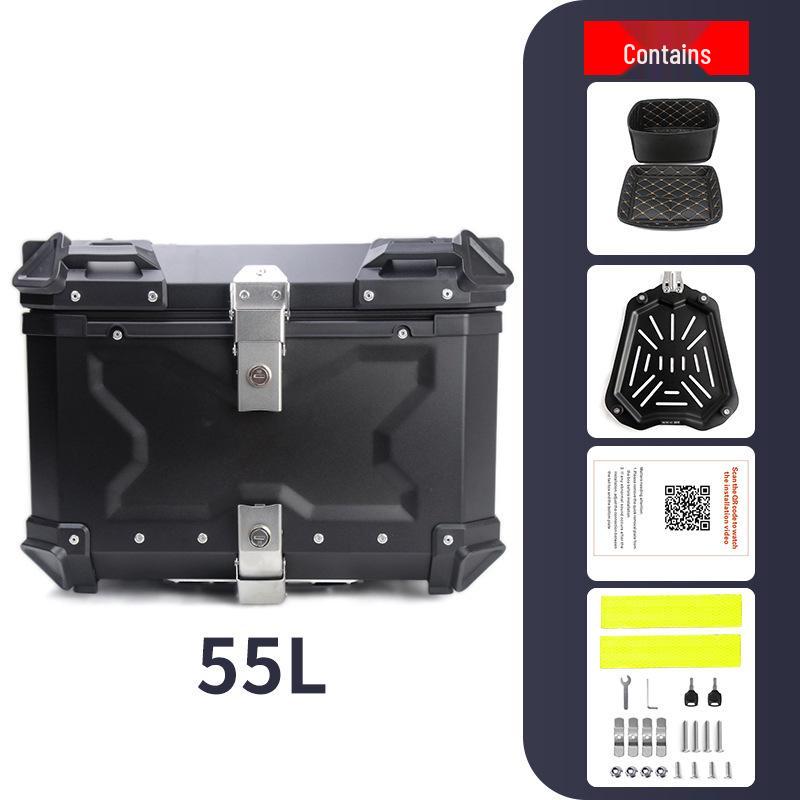 Quick Release Aluminum Motorcycle Tail Box - Available In 28L To 100L Capacities