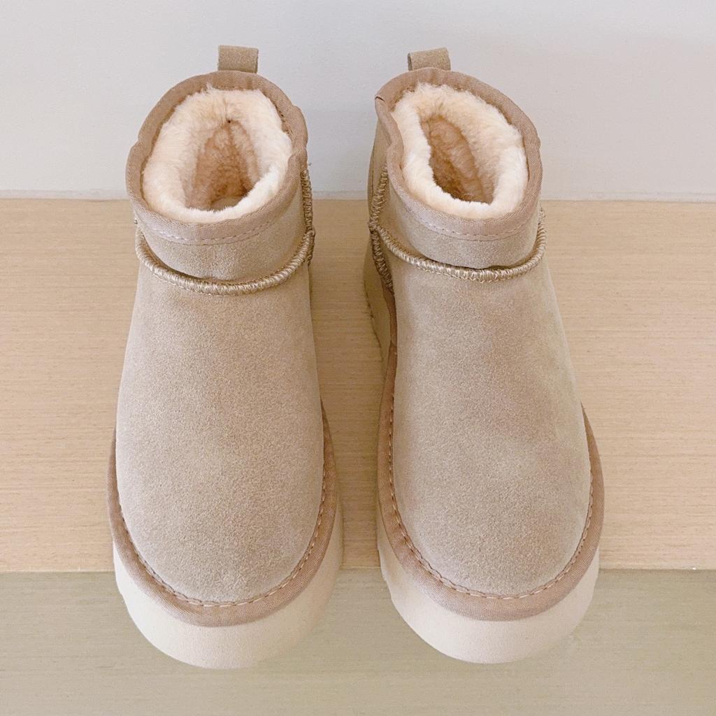 Classic Ultra Mini Women Platform Boots Leather Suede Comfort Winter Warm Fur Slippers Shoes 2026 New Design Man Short Snow Boot
