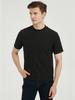 300g Baumwolle Jugend T-Shirt Basisschicht Kurzarm für Damen Rundhalsausschnitt Knitterfrei Pullover Halber Stehkragen Herren Minimalistisch Atmungsaktive Oberteile