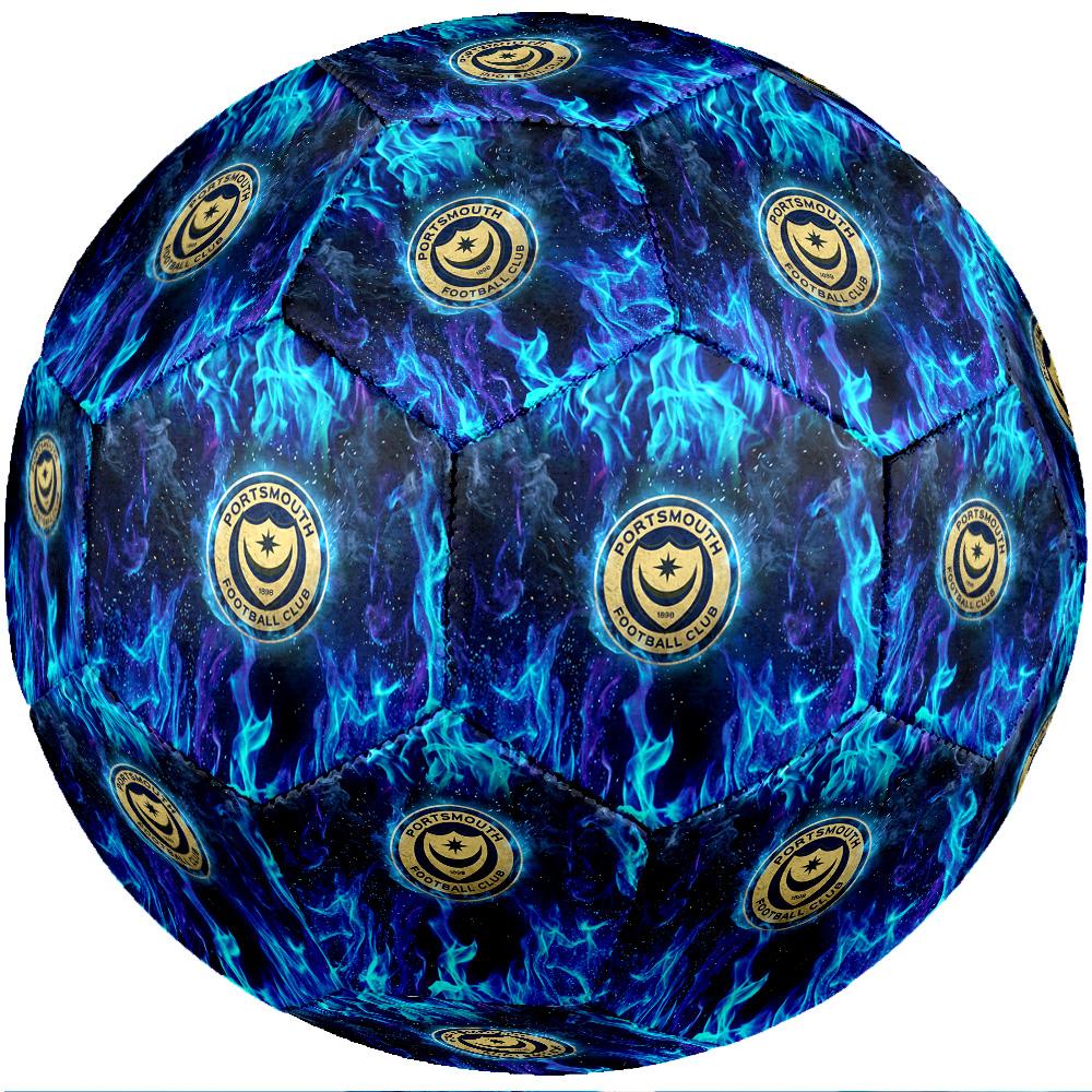 Portsmouth FC Size 5 Standard Football Durable Training Match Soccer Ball for Adult Outdoor Sports