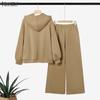 ZANZEA Women Hoodies Sweatshirt and Pants Casual Two Piece Suit Sets