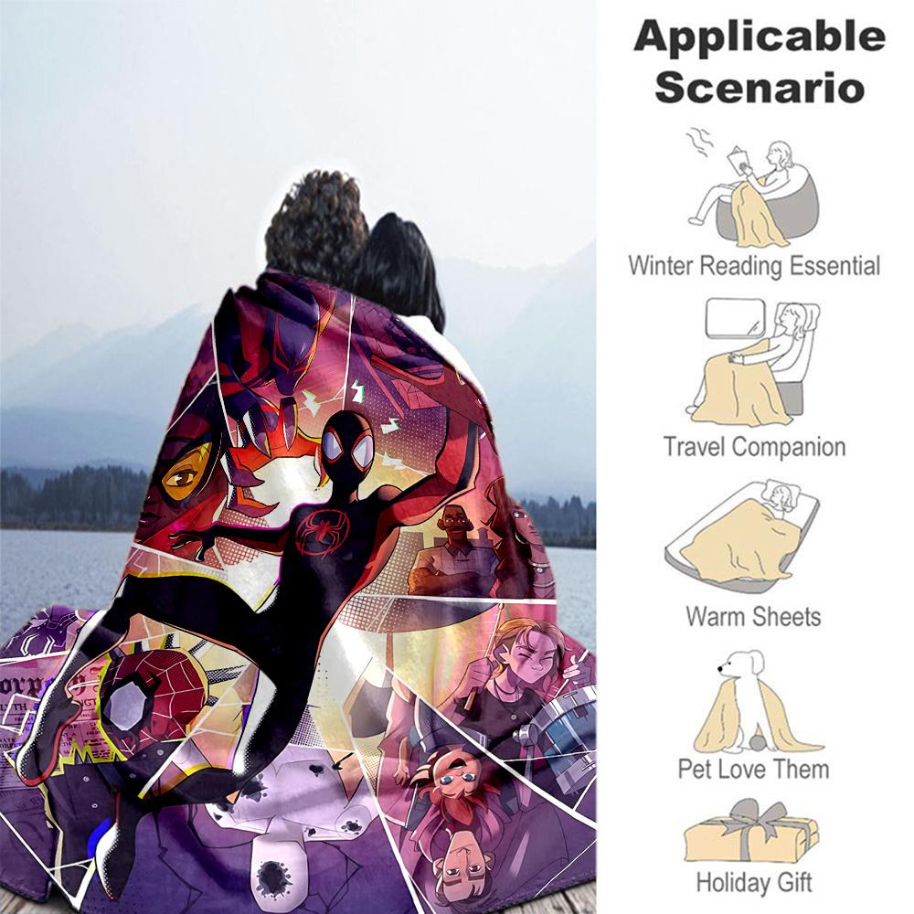 1PC SpiderPerson, Urban Hero Outdoor Blanket Lightweight Flannel, Soft & Warm, All-Season Use for Sofa, Outdoor, Camping, Living Room, Office57