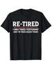 Funny Retired Tee Black Graphic Tee For Unisex Casual Short Sleeve Shirt Unisex Printed Tee With Retired Slogan Distressed