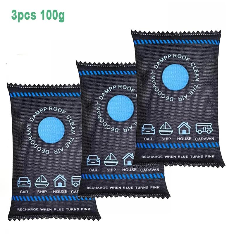 Reusable Silicone Dehumidifier Bag Car Air Freshener Interior Wardrobe Room Home Moisture Absorber Dampness Preventer Drying Bag
