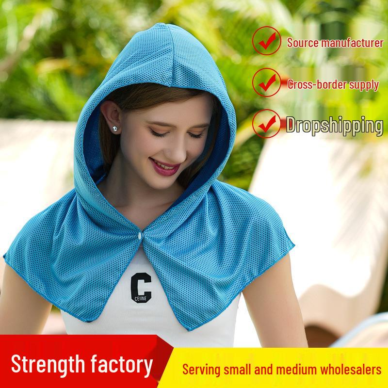 Ultra-Cool Summer Shawl: High-Tech Fiber, UV Protection, Breathable Headscarf
