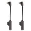 2Pcs Type C to 3.5mm Headphone Adapter Cable 2 in 1 Functional Bendable Headphone Adapter for Type C Phone Tablet PC