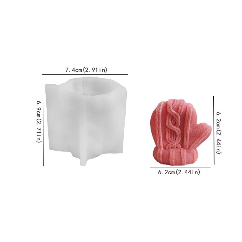 

Silicone Christmas Molds for Knitted Glove Candle Making - DIY Hand-Shaped Wax/Resin/Craft Molds Reusable Non-Toxic Craft