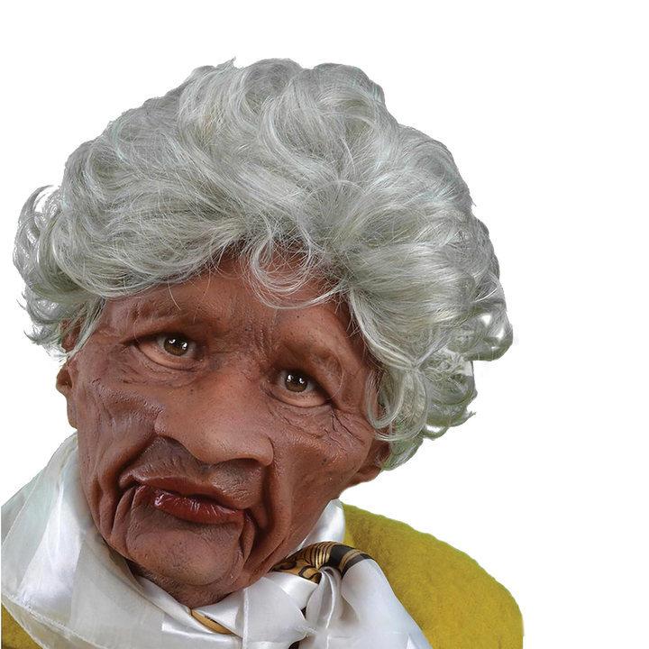 New product: Old lady and old man face mask wig, elderly mask, Halloween ghost face latex mask