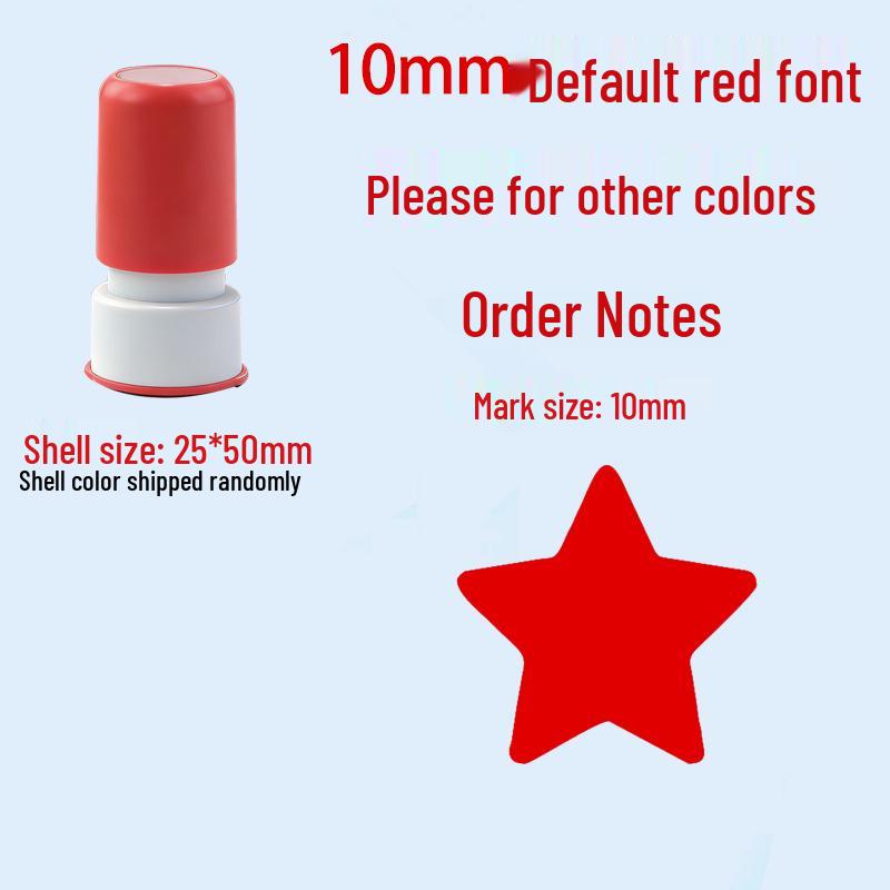Children's Reward Stamp Set: Cartoon Teacher Small Red Flower Stamps for Kindergarten and Primary School
