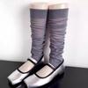White Stepping Socks Cover Miu Ballet Thin Breathable Stacking Socks Modified Leg Shape Thin Leg Socks Calf Socks