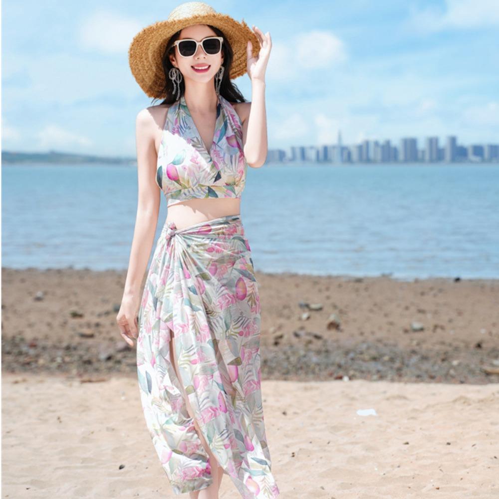 Holiday Seaside Hot Spring Swimsuit Split Bikini Three-piece European and American Swimwear