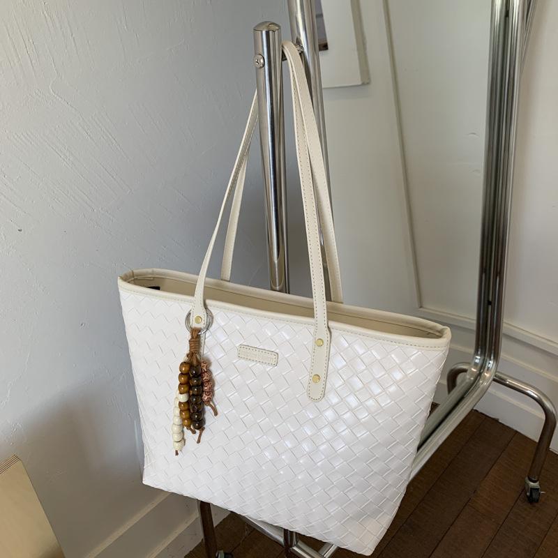 Popular Woven Bag Korean-style Simple Single-shoulder Bag Large-capacity Commuter Tote Bag