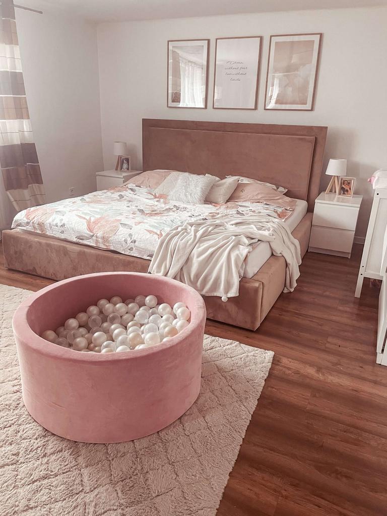 Suchy Basen 90X40Cm Velvet Soft Różowy Z Piłeczkami 300Szt: Perłowe, Stare Złoto, Jasnoróżowe