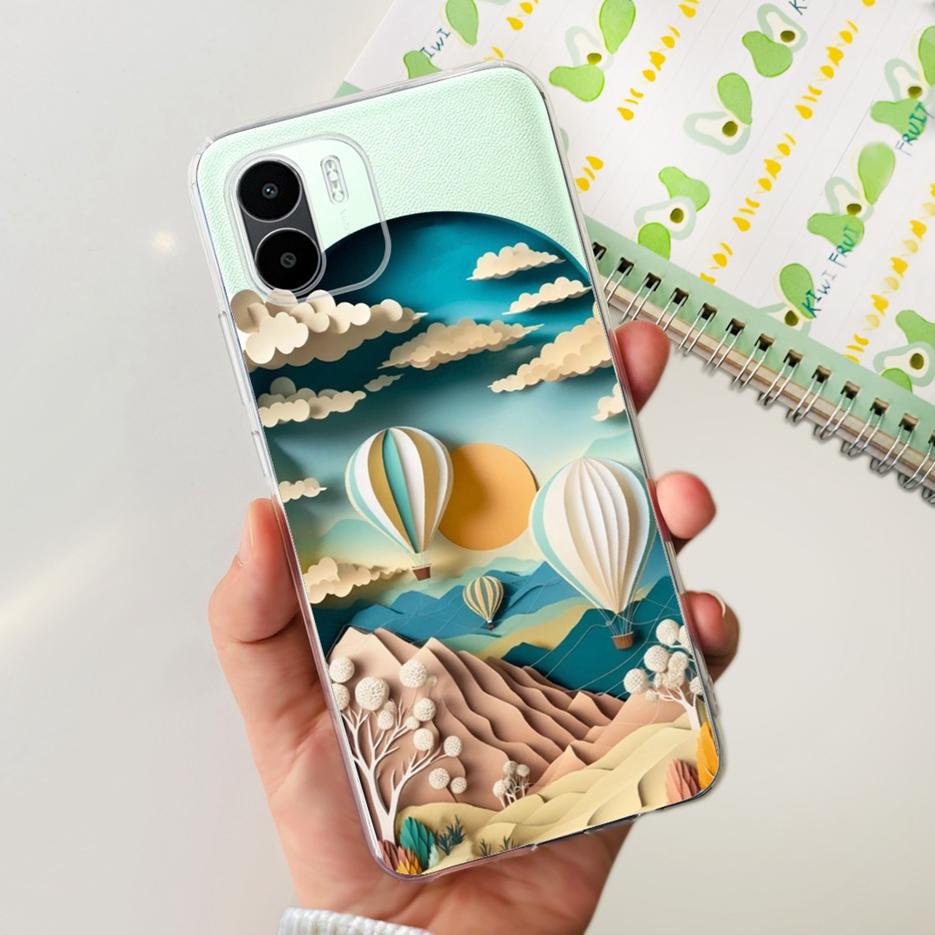 For Xiaomi Redmi A2 Case Redmi A2+ Luxury Painted Cover Clear Silicone Soft TPU Phone Case For Xiaomi Redmi A2 Plus RedmiA2 Bags