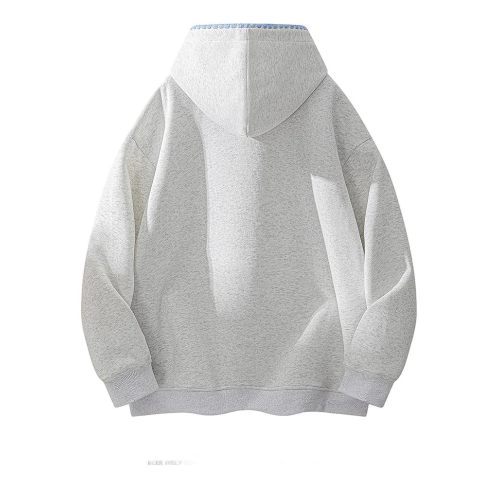 Men's Loose Color Hooded Pullover Hoodie Large-sized Fashionable Casual Sports Hoodie Jacket