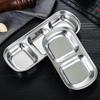 Korean Style Stainless Steel 3-Compartment Sauce Dish