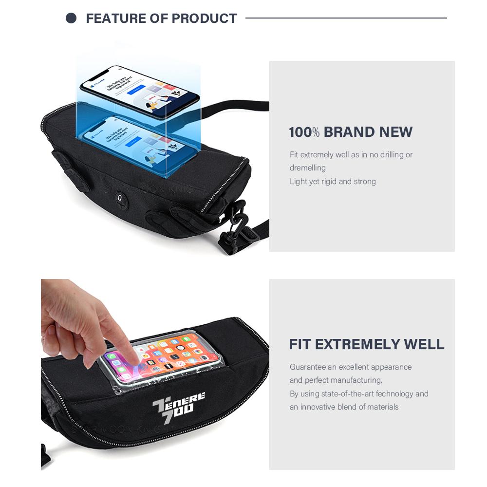 Motorcycle Accessories Waterproof Bag Storage Handlebar Bag Travel Tool Bag For YAMAHA Tenere 700 XT700Z XTZ 700 T7 T700 